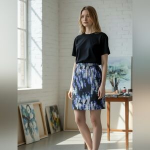 Dalia Collection Modern Fit 100% Polyester lined mini skirt size  10